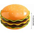 thumbnail image 4 of 7-Piece Stackable Burger Plate Set, Novelty Stackable Burger Dinnerware Set, Hamburger Shape Individua Small Appetizer Plates for for Hot Pot Sushi Snacks Party Tableware (Burger), 4 of 8