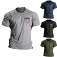 thumbnail image 3 of Yoodem Men's T-shirts Mens Shirts Mens Independence Day Flag Casual Soft and Comfortable T Shirt with Round Neck and Short Sleeves Shirts for Men Black 3XL, 3 of 3