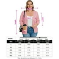 thumbnail image 5 of Women's Plus Size Cardigan Open Front Oversized Button Sweaters V Neck 3/4 Sleeve Knit Outwear, 5 of 5