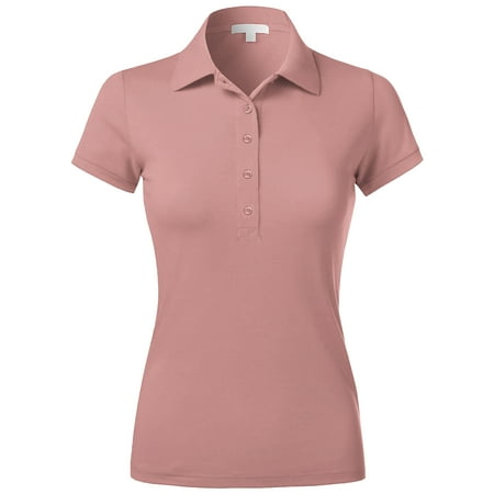 Ma Croix Womens Longline Polo Shirt 5 Button Golf Top Short Sleeve