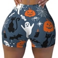 thumbnail image 2 of Sikiie Halloween Workout Shorts Women Scrunch Butt Gym Shorts Seamless High Waist Tummy Control Yoga Biker Athletic Shorts-Medium, 2 of 8