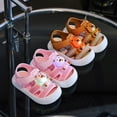 thumbnail image 3 of Dakaela 9M-5Y Kids Sandals Light up Bear Boys Girls Summer Water Shoes Non Slip Athletic Beach Casual Slides with Hook and Loop Brown, 3 of 4