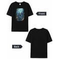 thumbnail image 6 of T Shirts for Women Short Sleeve Cotton Crewneck T-Shirt, Ocean Underwater World Coral Elephant Tee Tops Casual Basic T-Shirts, XS-5XL Black L, 6 of 7