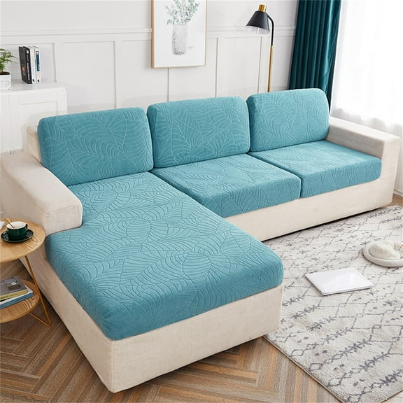 Elastic Sofa Cushion Covers 4-Piece Set, Stretchable Slipcovers for Couches, Reversible Protector for Pets and Kids, Machine Washable, Grey