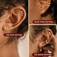 thumbnail image 6 of 20Gauge Cartilage Earrings for Women Flat Back-Hypoallergenic Surgical Stainless Steel Stud Hoop Cartilage Earring Set Daith Conch Tragus Helix Piercing Jewelry Single, 6 of 6
