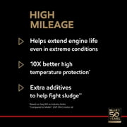 (3 pack) Mobil 1 High Mileage Full Synthetic Motor Oil 0W-20, 5 Quart