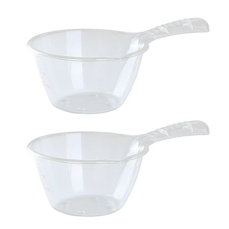 

2pcs Water Scoops Kitchen Ladles Water Spoons Long Handle Scoops (Transparent)