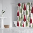 thumbnail image 2 of Shower Curtain for Bathroom Christmas Tree Winter Holiday Shower Curtains Waterproof Funny Bathroom Curtains Hooks Included,72x72Inch, 2 of 5