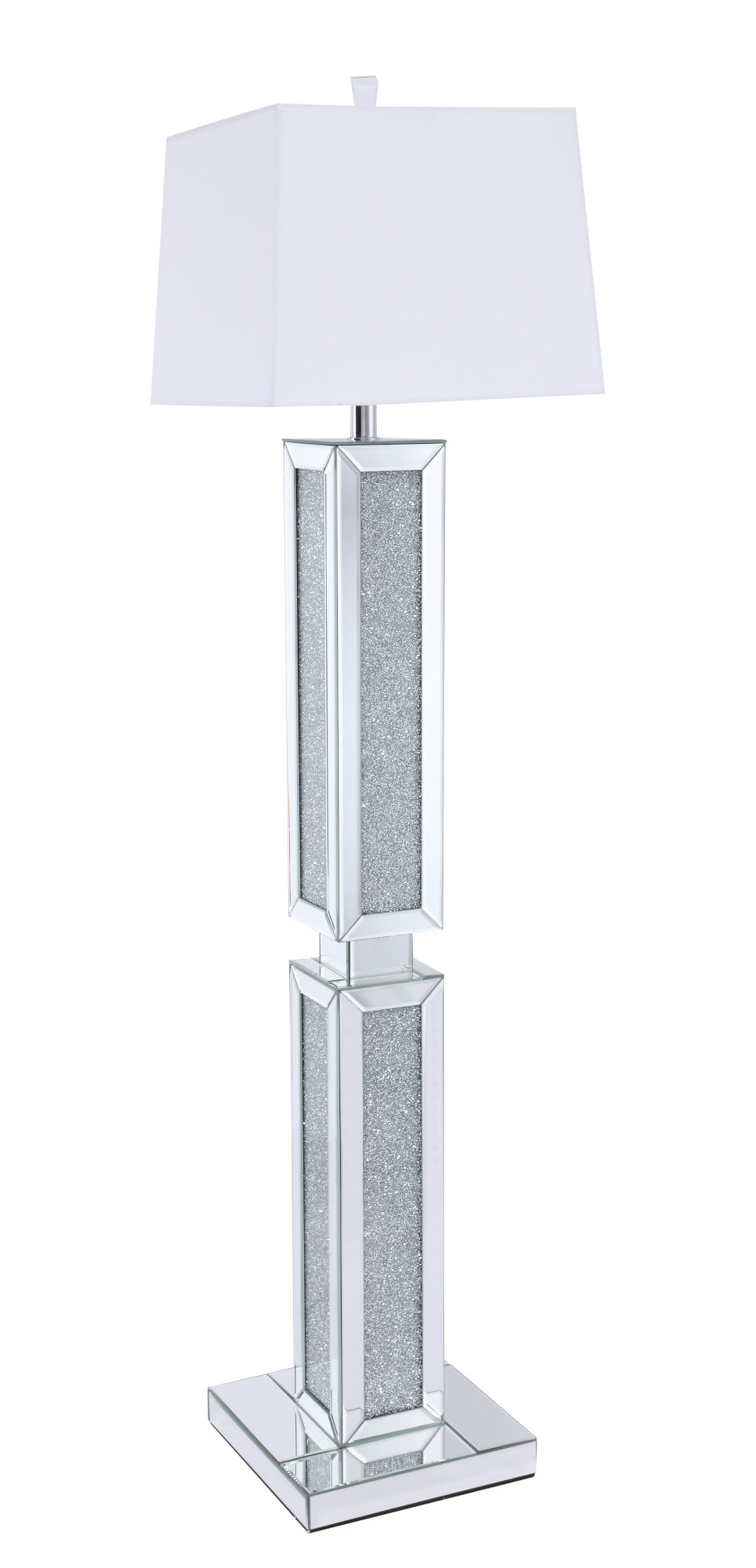 Elegant Lighting Ml9351 Sparkle 63" Mirrored Crystal Floor Lamp