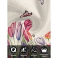 thumbnail image 7 of Tulips Spring Floral Cloth Napkins Set of 8 Reusable Dinner Napkins, Pastoral Flowers Butterfly Rustic Cocktail Napkin Washable Table Napkins for Wedding/Holiday Party/Baby Shower 20"x20", 7 of 7