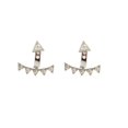 thumbnail image 3 of Personality Earrings Leaves Beautiful Diamond Earrings Irregular Mesh, 3 of 9