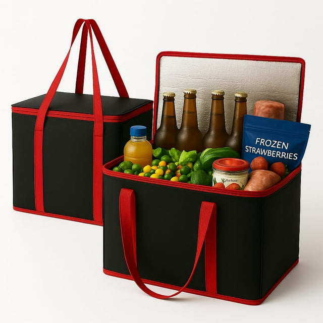 Organizador de Maletero musbus Bolsas Reutilizables Aisladas para Compras 2 Unidades