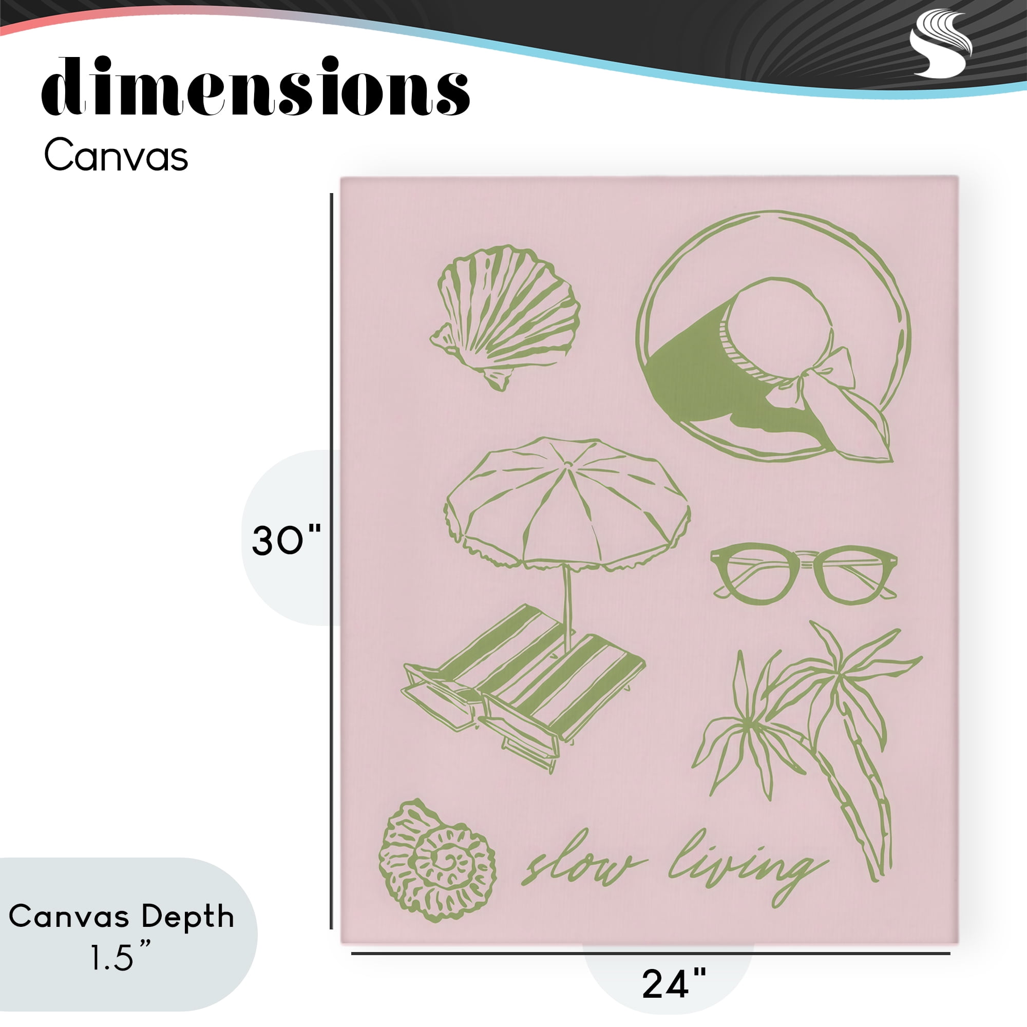 Stupell Industries Slow Beach Living Canvas Wall Art, design by The Prints Vibe