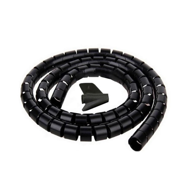 Yuarrent Manguito de gestión de cables Manguito de cable flexible Cubierta de envoltura Organizador Cable Tube Hider para oficina en casa Almacenamiento y organización del hogar No.1 Yuarrent HA040772-01