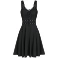thumbnail image 1 of Heliisoer Plus Women Size Cool Solid Bandage Irregular Hem Sleeveless Camisole Mini, 1 of 1
