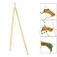 thumbnail image 4 of 2 piezas de doble extremo de conjunto de ganchos, agujas de arboladas para suéter artesanal, sombrero, alfombra tejer herramientas 7 + 9 mm Gloria Ganchos De Ganchillo, 4 of 9