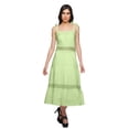 thumbnail image 4 of Moomaya Robe Longue Maxi Unie pour Femmes à Bretelles Réglables Vêtements d'Été, 4 of 6