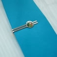 thumbnail image 2 of Christmas Holiday Santa Claus Trees Round Tie Bar Clip Clasp Tack Silver Color Plated, 2 of 6