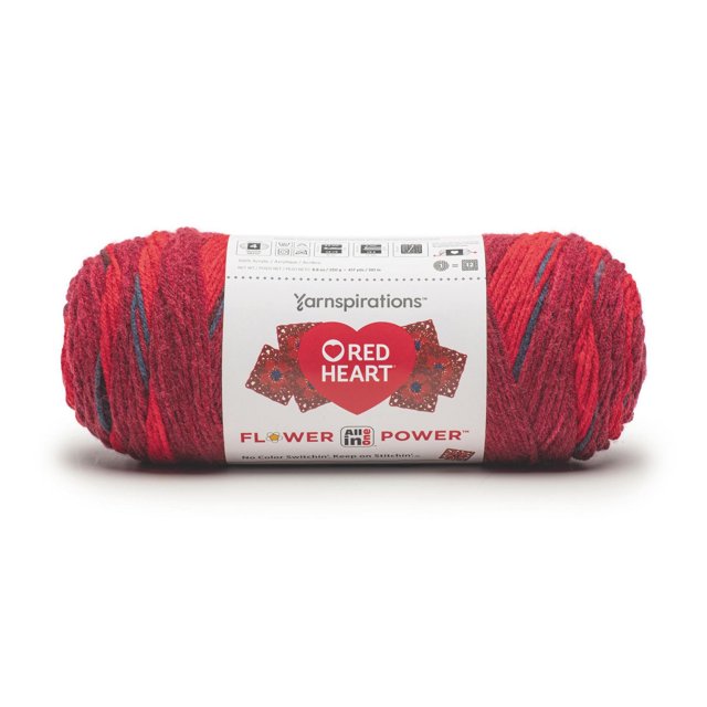 Red Heart® All In One Flower Power™ #4 Worsted (Medium) Acrylic Yarn, 8.8oz/250g 417 Yards