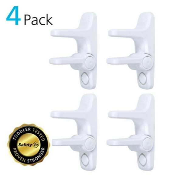 Safety 1st OutSmart Lever Handle Lock (4 Pack), White, Toddler