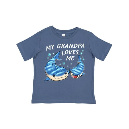 

Inktastic My Grandpa Loves Me- Whale Shark Gift Toddler Boy or Toddler Girl T-Shirt