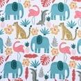 thumbnail image 2 of Poppy & Fritz Wild Animals Microfiber Pink & Green 4 Piece Sheet Set-Full, 2 of 10