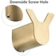 thumbnail image 4 of Perchero con doble gancho para colgar estilo europeo montado en la pared tornillo colgante almacenamiento perforación cepillado oro almacenamiento animal forma de V JM, 4 of 5