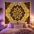 thumbnail image 2 of Intricate Symmetrical Mandala on a Warm Parchment Background, Mystical Boho for Meditation Enthusiasts, Ornate Wall Art Decor, Housewarming Gift Tapestry Wall Hanging for Bedroom and Living Room, 2 of 7