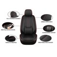 thumbnail image 4 of Car Seat Covers Full Set Fit for Honda Pilot 2003-2026, Faux Leather Waterproof Breathable Anti‑Slip Seat Protectors with Lumbar Support, Black&Red, 4 of 7