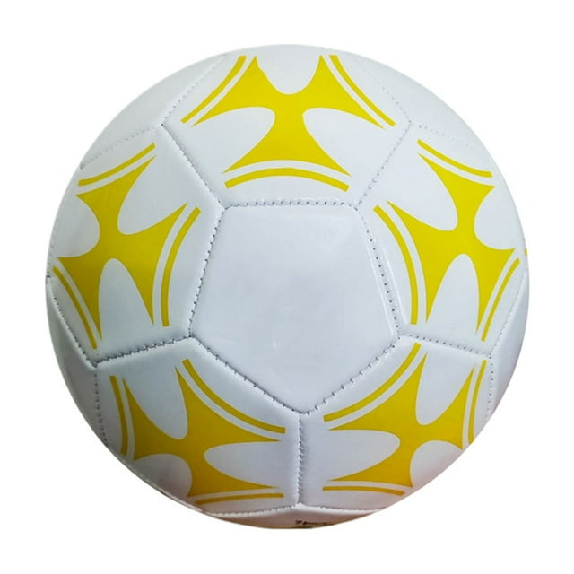 stanreset Ballon de Soccer Professionnel Rétention d'Air Fiable et Élasticité Exceptionnelle Ballon d'Entraînement Soccer Taille Officielle Blanc et Jaune