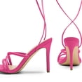 thumbnail image 3 of DREAM PAIRS Heels for Women Strappy High Stiletto Lace Up Heeled Sandals Square Open Toe Heels for Prom Party Dating, 3 of 5
