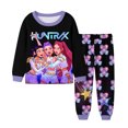 thumbnail image 1 of Pop cazadora para niña Dem on Hunter Pajamas Set,Rumi,Mire Zoeyy Kids Long Sleeve Pajamas,HUNTR/X Print,Fancy Party Carnival Halloween, Christmas Pajamas - Home Pajamas for Teens And Girls Pajamas, 1 of 4