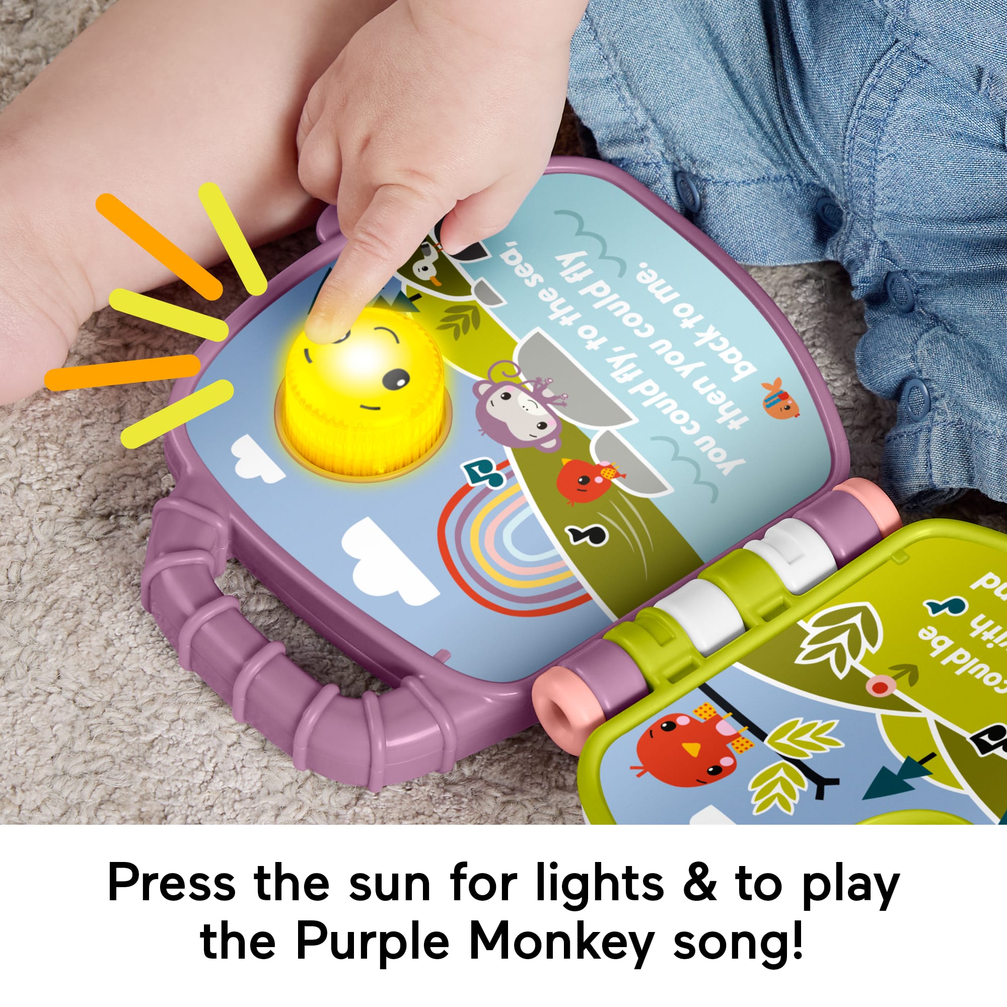 Fisher-Price Purple Monkey Musical Storybook photo 3