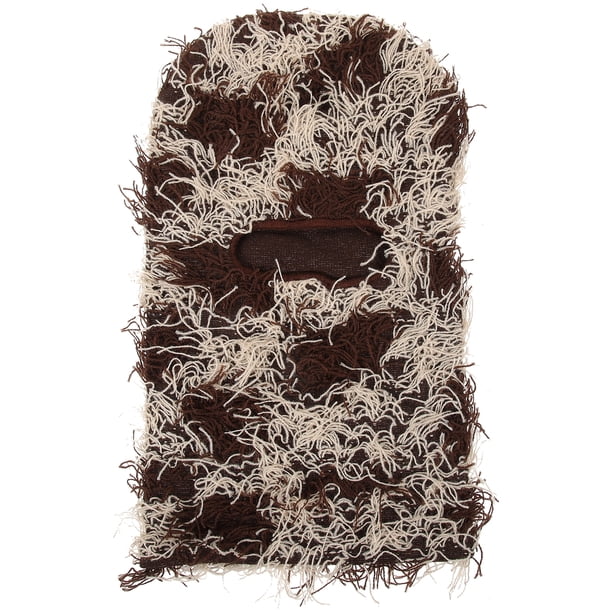 Pasamontañas de punto con máscara difusa, máscara de esquí de cara completa, calentador de cuello a prueba de viento para invierno para hombres y mujeres