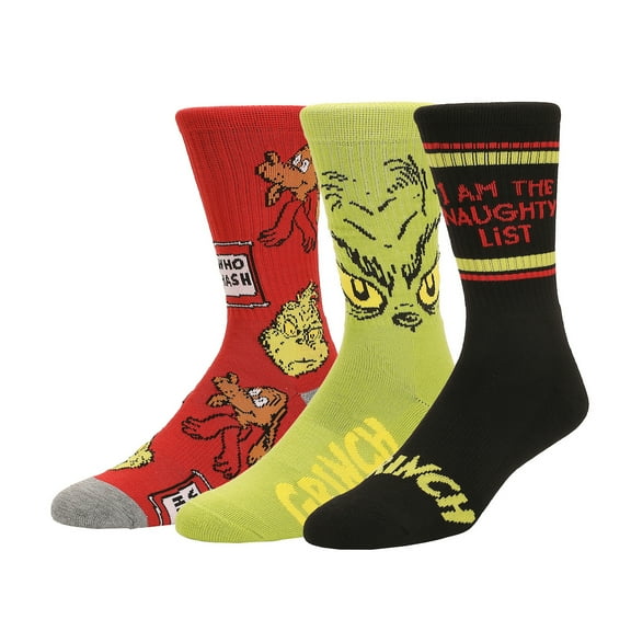 The Grinch Themed Athletic Crew 3 Pack