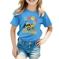 thumbnail image 3 of SonxaHe Little Girl Boy Tshirt for Easter Day Car Graphic Short Sleeve Tee Child Summer Basic Loose Casual T Shirts Blue,Size 6-7 Y, 3 of 3