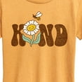 thumbnail image 3 of Instant Message - Bee Kind Flower - Women's Short Sleeve Graphic T-Shirt, 3 of 7