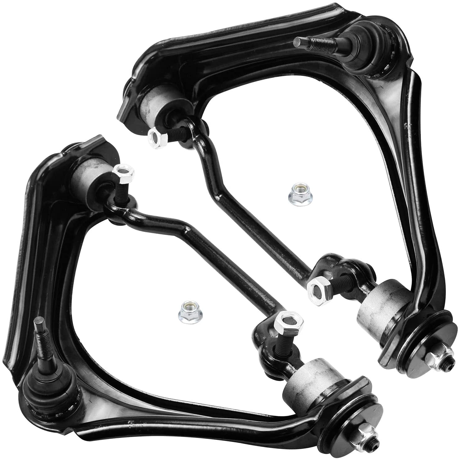 Detroit Axle - Front 8pc Control Arms Kit 2002 2003 Ford Explorer Mercury Mountaineer, 2 Upper Control Arms 2 Lower Ball Joints 2 Sway Bar Links 2 Outer Tie Rods Suspension Kit Replacement