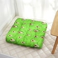 thumbnail image 3 of Avocado Lover Floor Cushion&nbsp;– 22x22 Inch Large Seat Pillow, Dutch Velvet, Fun Kawaii Green Fruit Print for Yoga & Meditation, 3 of 7