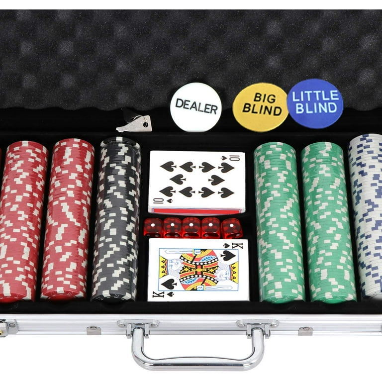 ZENSTYLE Professional 500-piece Poker Chip Set with Aluminum