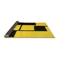 thumbnail image 2 of Ahgly Company Indoor Round Abstract Yellow Contemporary Area Rugs, 6' Round, 2 of 4