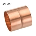 thumbnail image 3 of Unique Bargains 42mm Straight Copper Pipe Coupling Connecting Adapter Solder Connection for Plumbing 2 Pack, 3 of 5