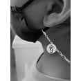 thumbnail image 2 of Silvertone Large Script Letter - G - 3/4'' Disc - Silvertone Face Mask Necklace, 2 of 2