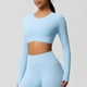 thumbnail image 2 of Sudadera para mujer,Camiseta informal de manga larga con cuello redondo para mujer, con estampado de cuadros suaves, para uso diario, ideal para el hogar, sopatenor, 2 of 9