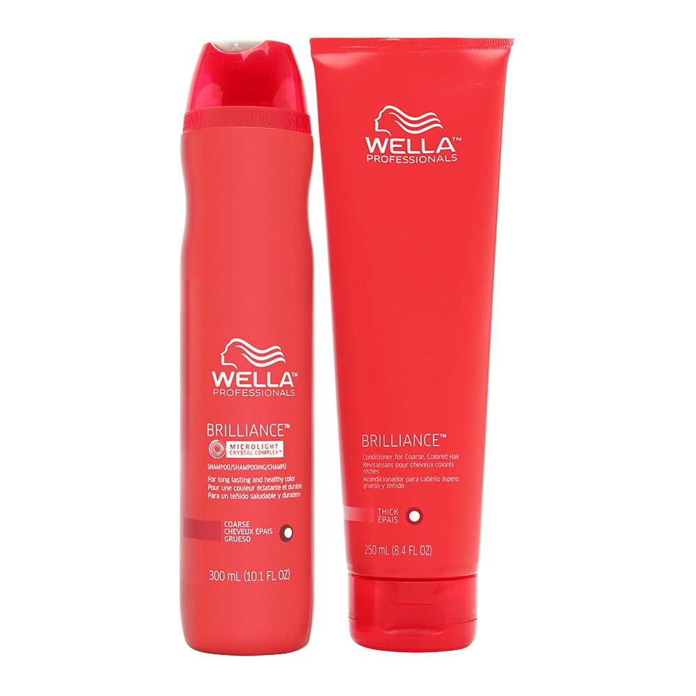 Wella Brilliance Duo for Coarse Colored Hair 300ml Shampoo + 250ml