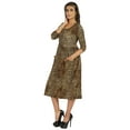 thumbnail image 3 of Phagun Robe Midi d'Été pour Femme Décontractée Ample avec Poches Robe à Encolure Dégagée Robes, 3 of 7