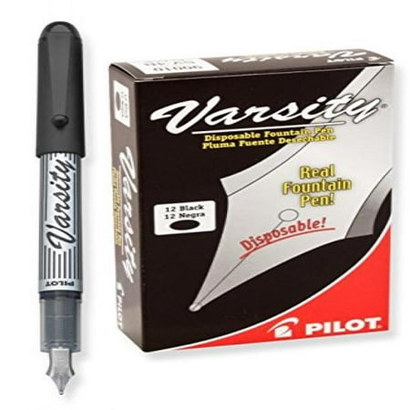 PILOT CORP OF AMERICA 90010 Varsity Fountain Pen, Black Ink, (Best Fountain Pen Ink Review)