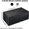 thumbnail image 2 of AMERTEER Boîte de Rangement pour Cartes à Collectionner Organisateur de Jeu de Cartes pour 72 Cartes Magnétiques 2 Rangées Compatible avec MTG TCG Porte-Cartes Boîte de Rassemblement Étui de Transport pour Cartes de Sport pour Jeu de Baseball Ca, 2 of 6