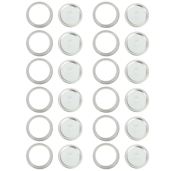 12 Sets Canning Jar Rings Bands Replacement Lids The Glass Bottles Pint Jars Mason Tinplate