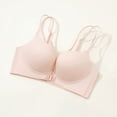 thumbnail image 5 of PLHWHYQ Solid Color Seamless Racerback Bra with Front Closure & Adjustable Straps, Comfort Lightweight Support Everyday Push-Up Bra for Women C-Pink S, 5 of 5